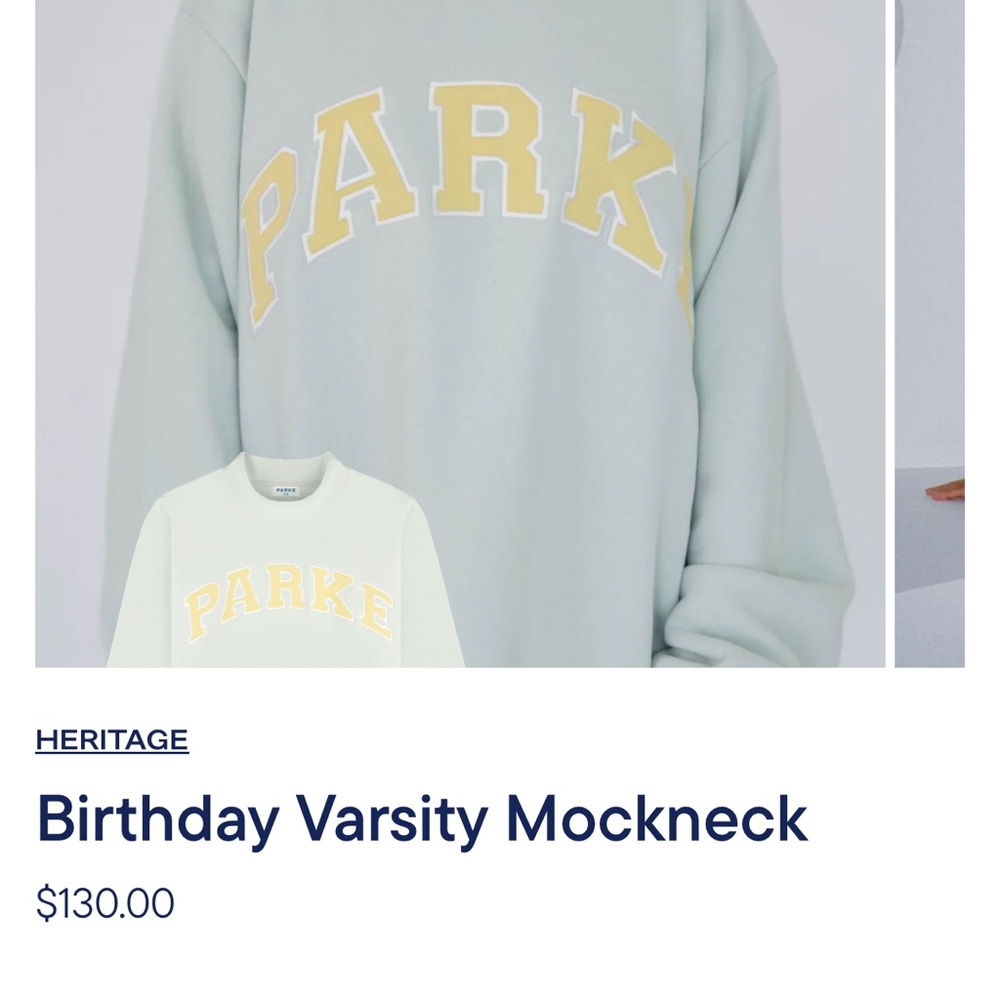Parke Heritage Varsity Mockneck - sea blue and Yellow